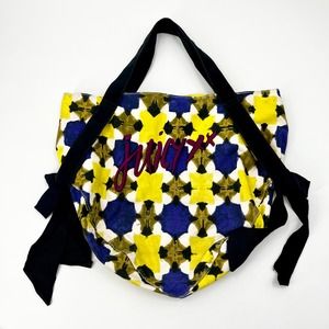Juicy Couture Floral Boho Oversized Tote Bag Purse Embroidered Juicy XX